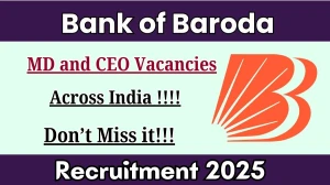 Bank of Baroda MD and CEO Recruitment 2026 - Apply Online