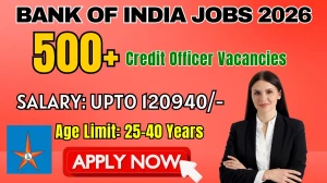 Bank of India Credit Officer Recruitment 2026 - Apply Online for 514 Posts