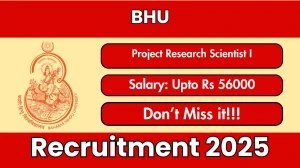 BHU Project Research Scientist I Recruitment 2025 - Apply Offline