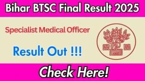 Bihar BTSC SMO Final Result 2025 OUT (Direct Link) - Download Scorecard @btsc.bihar.gov.in