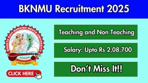 BKNMU Teaching and Non Teaching Recruitment 2025-26 - Apply Online for 20 Posts