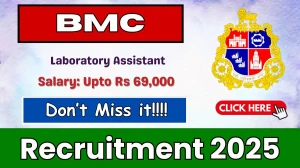 BMC Laboratory Assistant Recruitment 2025-26 - Apply Offline