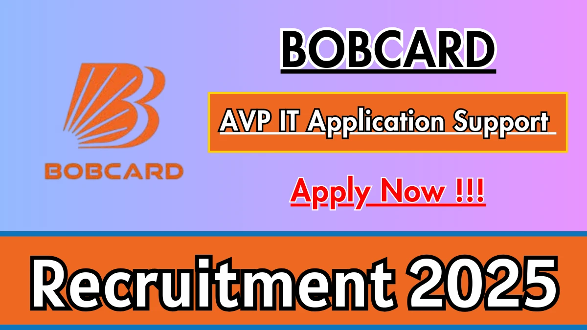 BOBCARD AVP IT Application Support Recruitment 2025 – Apply Online