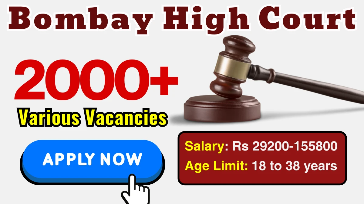 Bombay High Court Recruitment 2025 - Apply Online for 2381 Clerk, Peon and More Posts