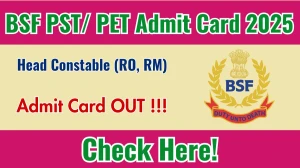 BSF Head Constable (RO, RM) PST/ PET Admit Card 2025 - Download Here BSF Head Constable (RO, RM) PST/ PET Admit Card 2025 - Download Here