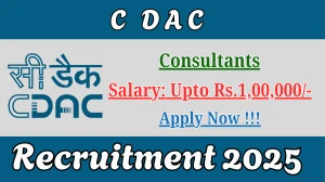 C DAC Consultants Recruitment 2025 - Apply Offline