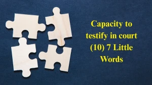 Capacity to testify in court 7 Little Words 10 letters Answer