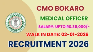 CMO Bokaro Medical Officer Recruitment 2026 – Walk in