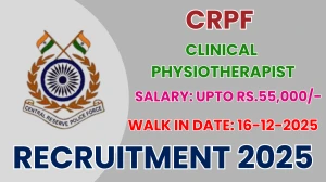 CRPF Clinical Physiotherapist Recruitment 2025 – Walk in
