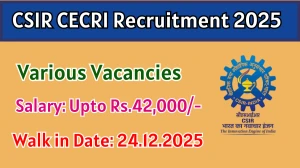 CSIR CECRI Recruitment 2025 – Walk in for 12 SRF, Senior Project Associate and More Posts