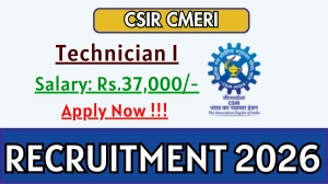 CSIR CMERI Technician I Recruitment 2026 – Apply Online for 20 Posts