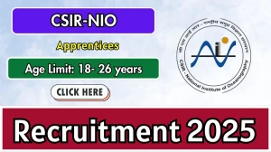 CSIR NIO Apprentices Recruitment 2026 – Walk in for 14 Posts