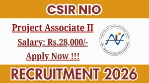 CSIR NIO Project Associate II Recruitment 2025 - Apply Online