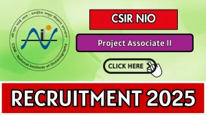 CSIR NIO Project Associate II Recruitment 2025 - Apply Online for 01 Posts