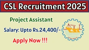 CSL Project Assistant Recruitment 2025 - Apply Online