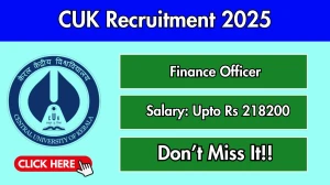 CUK Finance Officer Recruitment 2025 - Apply Online