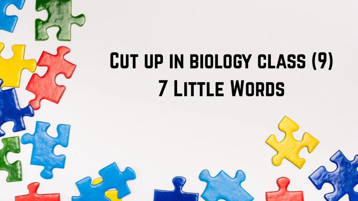 Cut up in biology class 7 Little Words 9 letters Answer
