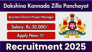 Dakshina Kannada Zilla Panchayat Assistant District Project Manager Recruitment 2025 - Apply Offline