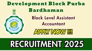 Development Block Purba Bardhaman Block Level Assistant Accountant Recruitment 2025 - Apply Offline for 01 Posts Development Block Purba Bardhaman Block Level Assistant Accountant Recruitment 2025 - Apply Offline for 01 Posts