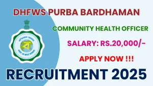DHFWS Purba Bardhaman Community Health Officer Recruitment 2025 – Apply Online