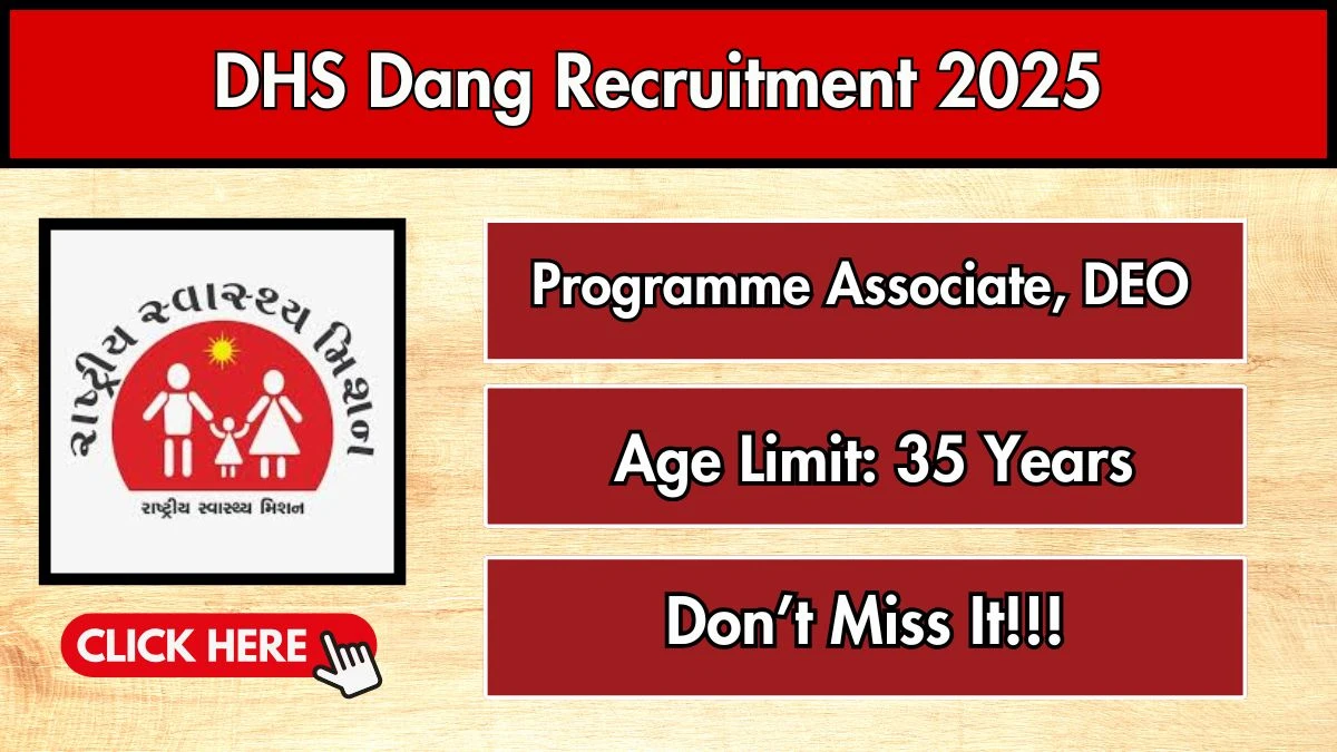 DHS Dang Recruitment 2025 - Apply Online for 02 Programme Associate, Data Entry Operator Posts