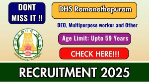 DHS Ramanathapuram Recruitment 2025 - Apply Offline for 54 Radiographer, Multipurpose worker and Other Posts