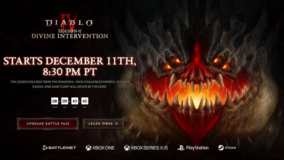 Diablo 4 Season 11 Release Date: Season of Divine Intervention Starts December 11