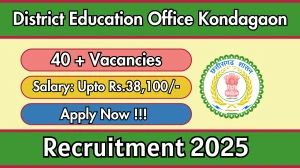 District Education Office Kondagaon Recruitment 2025 - Apply Offline for 42 Lecturer, Librarian and More Posts