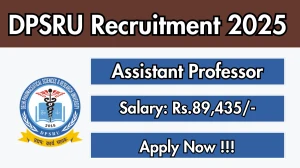 DPSRU Assistant Professor Recruitment 2025 – Walk in