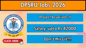 DPSRU Project Associate-II Recruitment 2026 – Walk in