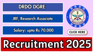DRDO DGRE Recruitment 2025 – Walk in for 15 JRF, Research Associate Posts