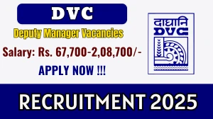 DVC Deputy Manager Recruitment 2026 - Apply Online for 09 Posts DVC Deputy Manager Recruitment 2026 - Apply Online for 09 Posts
