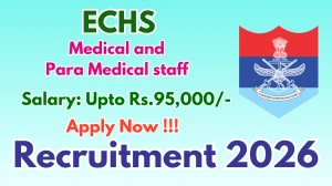 ECHS Recruitment 2026 - Apply Offline for 06 Medical and Para Medical staff Posts