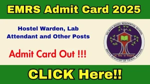 EMRS Admit Card 2025 OUT - Download Here