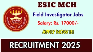 ESIC Field Investigator Recruitment 2025 – Walk in for 02 Posts ESIC Field Investigator Recruitment 2025 – Walk in for 02 Posts