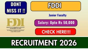 FDDI Junior Faculty Recruitment 2026 - Apply Online
