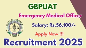 GBPUAT Emergency Medical Officer Recruitment 2025 - Apply Offline