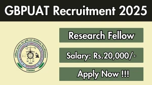 GBPUAT Research Fellow Recruitment 2025 - Apply Offline