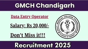 GMCH Chandigarh Data Entry Operator Recruitment 2025 - Apply Online