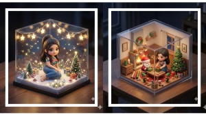 Google Gemini AI Photo Editing Prompts to Create Micro Diorama–Style Holiday S...