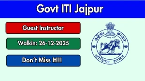 Govt ITI Jajpur Guest Instructor Recruitment 2025 – Walk in for 01 Posts
