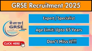 GRSE Expert / Specialist Recruitment 2025 - Apply Online