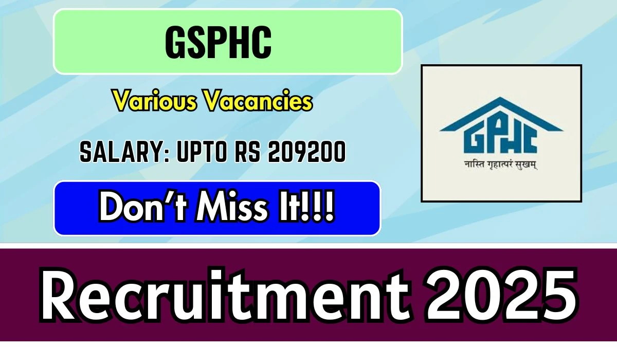 GSPHC Recruitment 2025 – Apply Online for 08 Executive Engineer, Deputy Executive Engineer and Other Posts
