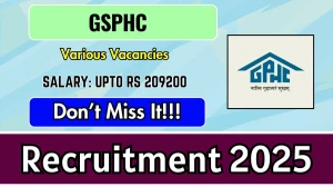 GSPHC Recruitment 2025 – Apply Online for 08 Executive Engineer, Deputy Executive Engineer and Other Posts