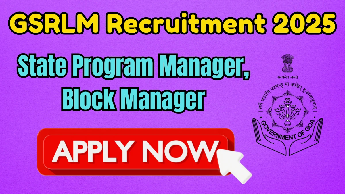GSRLM Recruitment 2025 – Walk in for 10 State Program Manager, Block Manager Posts