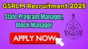 GSRLM Recruitment 2025 – Walk in for 10 State Program Manager, Block Manager Posts GSRLM Recruitment 2025 – Walk in for 10 State Program Manager, Block Manager Posts