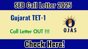 Gujarat TET-1 Call Letter 2025 OUT - Download Here