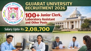 Gujarat University Recruitment 2026 - Apply Online for 129  Junior Clerk, Laboratory Assistant and Other Posts