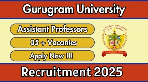 Gurugram University Assistant Professors Recruitment 2025 - Apply Online for 38 Posts