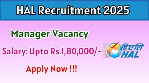 HAL Manager Recruitment 2025 - Apply Offline